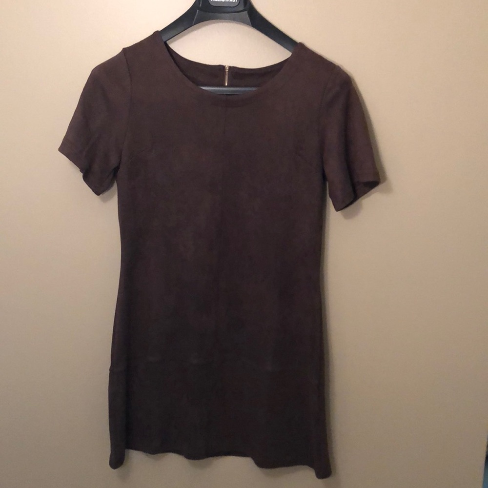 Paper crane Brown mid length dress